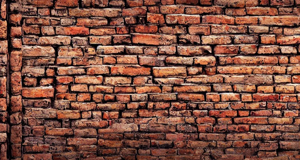 Prompt: a beautiful painting of an ancient brick wall, landscape, 8 k, photorealism