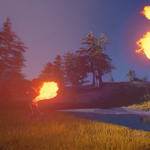 Image similar to stylized game vfx of a fireball, niagara ue5