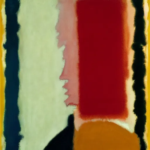 Prompt: a portrait a very ordinary person, by Mark Rothko