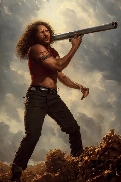 Image similar to rage against the machine, 8 k, trending on artstation, smooth, sharp focus artwork by gustave courbet, mark keathley, greg rutkowski and annie leibowitz