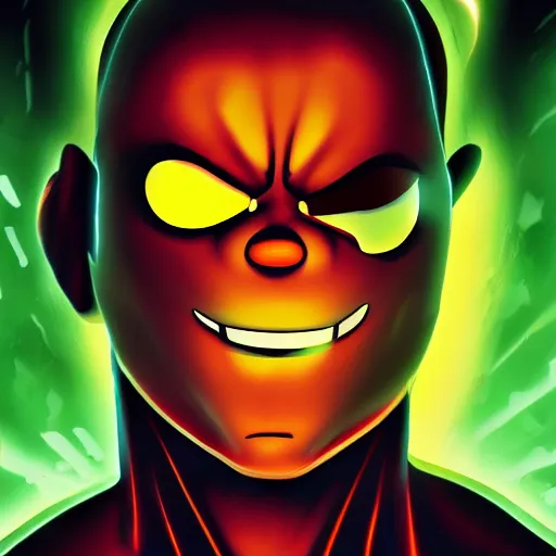 Prompt: portrait of heatblast from ben 1 0, cinematic, dark, realistic, hd