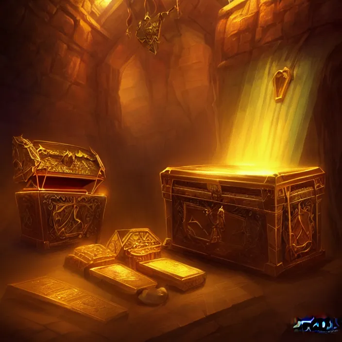 Image similar to cinematic study of a fantasy chest containing gold and gemstones in a dungeon, chalk, masterpiece, trending on artstation, featured on pixiv, cinematic composition, dramatic, beautiful lighting, sharp details, hyper-detailed, HD, HDR, 4K, 8K, art by Basil Gogos