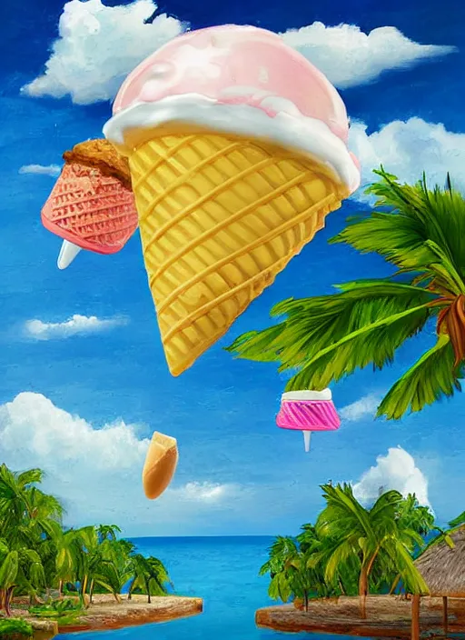 tropical island ice cream