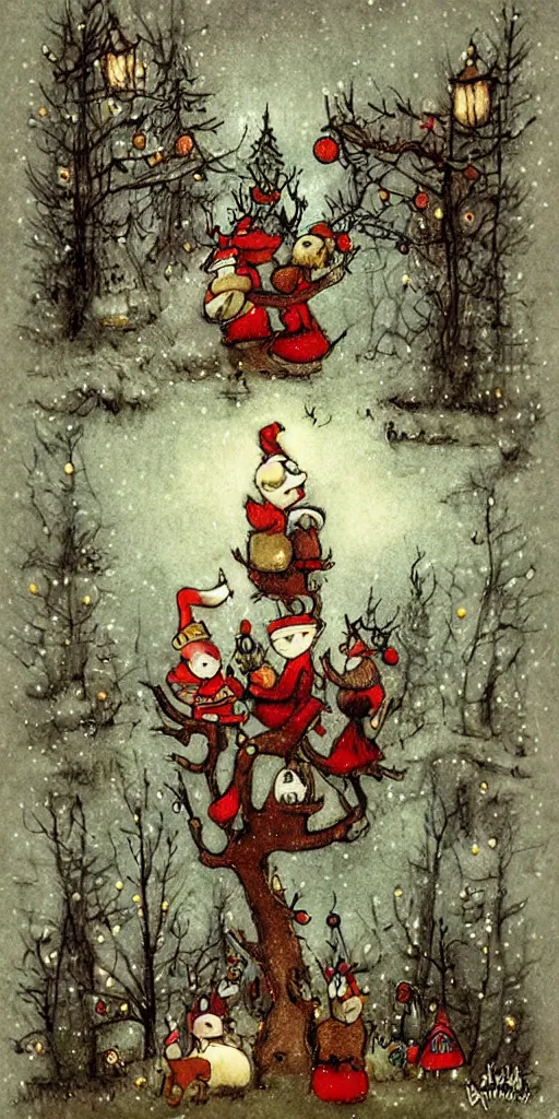 Image similar to a rudolph christmas scene by alexander jansson