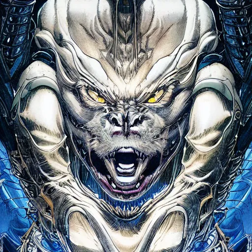 Prompt: portrait of beast from xmen, symmetrical, by yoichi hatakenaka, masamune shirow, josan gonzales and dan mumford, deayami kojima, takato yamamoto, barclay shaw, karol bak, yukito kishiro