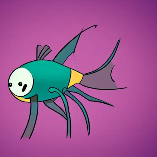 Prompt: fish with legs from gumball cartoon
