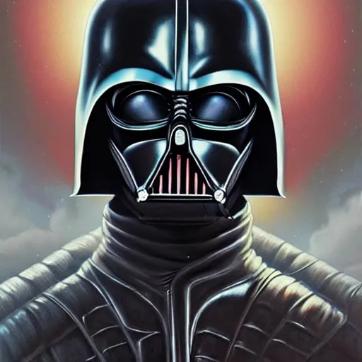 Image similar to doom demon venom giger portrait of darth vader, Pixar style, by Tristan Eaton Stanley Artgerm and Tom Bagshaw.