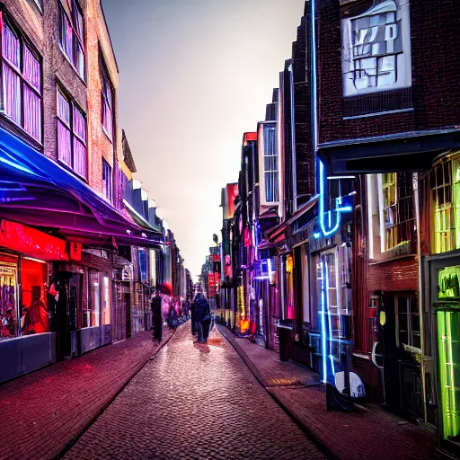 Image similar to cyberpunk alkmaar citycape 8 k photo award winning