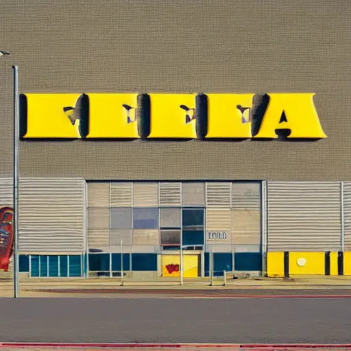 Prompt: ikea in the style of simon stalenhag,