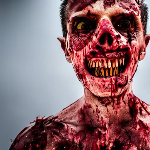 Prompt: a man, gruesome, gory, 8K highly-detailed photography