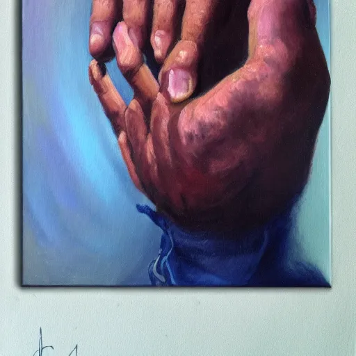 Prompt: Jay Powell as God, holding scales of balance in his hand, oil painting, masterpiece, 4k