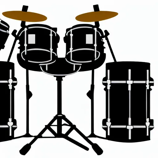 Prompt: a technical diagram representing the ideal way to mic a drum kit,