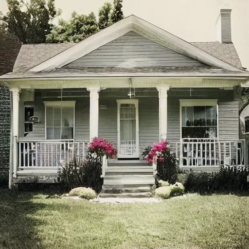 Image similar to a nostalgic photograph of a suburban home during summer, trending on tumblr