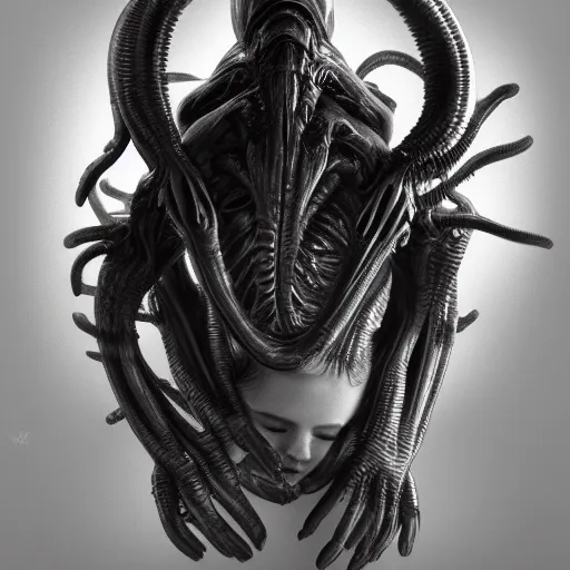 Prompt: a facehugger from alien attached to someone's face, hyperdetailed, artstation, cgsociety, 8 k