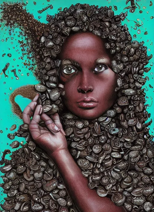 Prompt: Chocolate goddess painting by Dan Hillier, trending on artstation, artstationHD, artstationHQ, 4k, 8k