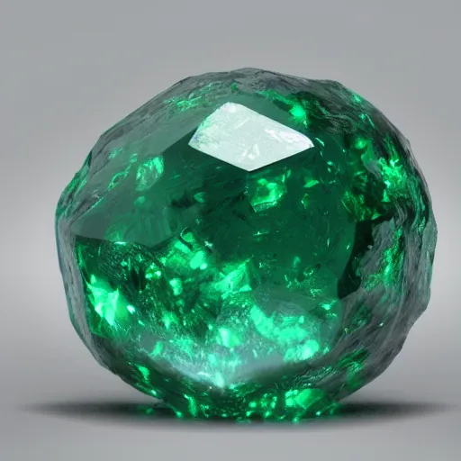 Prompt: Emerald crystals natural gemstone, optical caustic lighting, by Greg rutkowski, trading on artstation