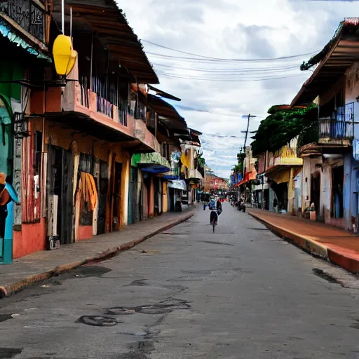 Prompt: streets of a latin american city