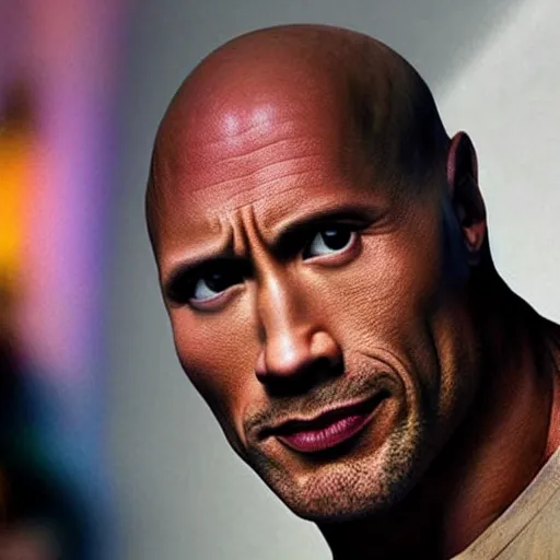 Image similar to dwayne the rock johnson if his head was a rock