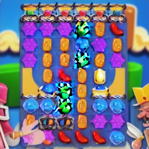 Image similar to candy crush and clash royale fusion