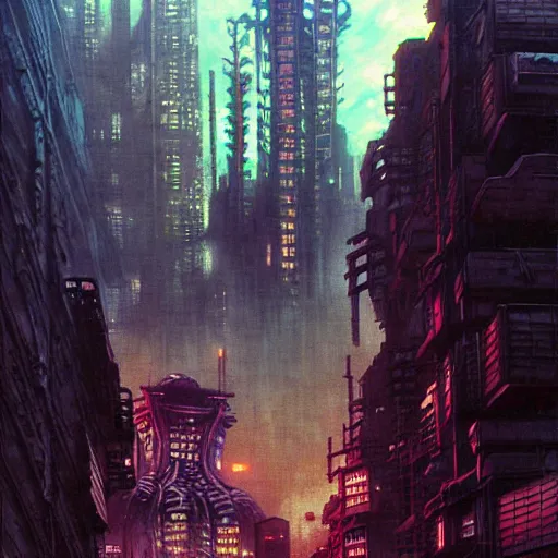 Image similar to cthulhu towering the ruins of neo - tokyo, akira | anime, matte painting, dystopian megacity neo - tokyo akira, shaded perfect, fine details. realistic shaded lighting anime manga artwork by katsuhiro otomo, akira, artgerm, jeremy lipkin and michael garmash and rob rey