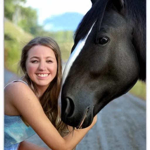 Prompt: my best friend is a horse
