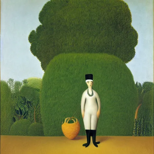 Image similar to a woman by henri rousseau