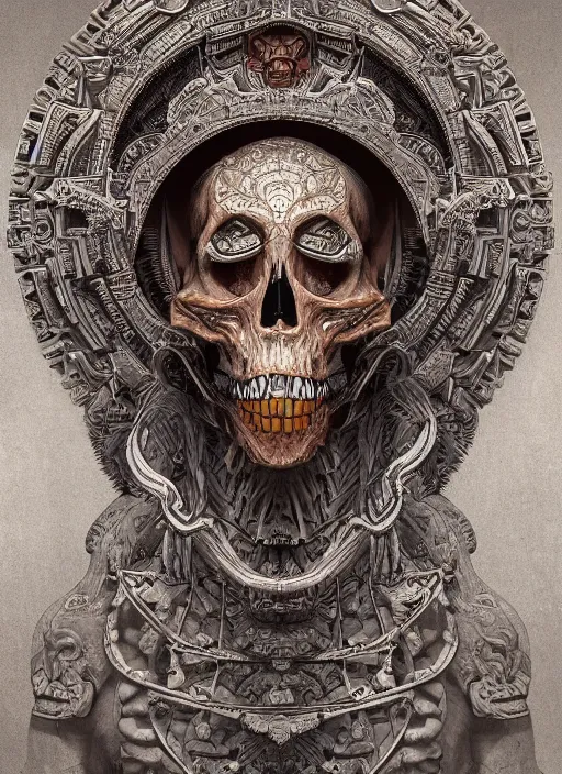 Image similar to digital _ painting _ of _ cizin mayan god of death _ by _ filipe _ pagliuso _ and _ justin _ gerard _ symmetric _ fantasy _ highly _ detailed _ realistic _ intricate _ port