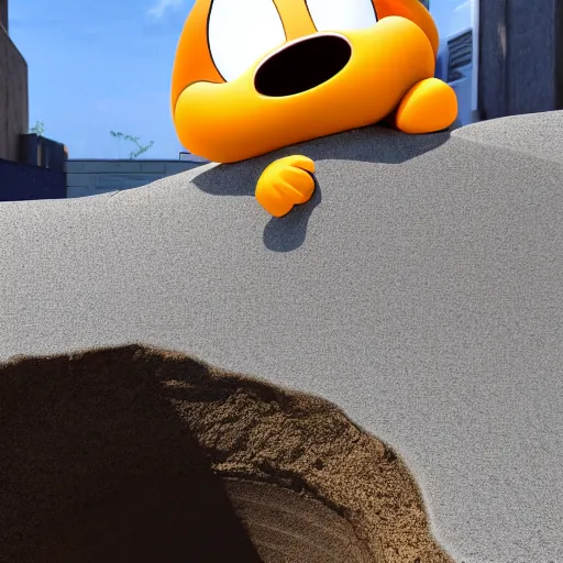 Image similar to photo of waddle dee squeezing out of the sink hole