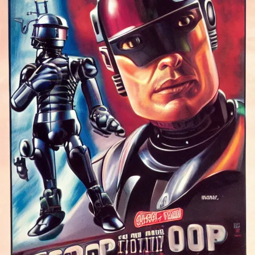 Image similar to robocop as one of the gashlycrumb tinies
