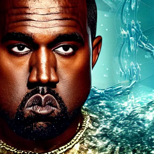 Image similar to kanye west as an aquaman 4k