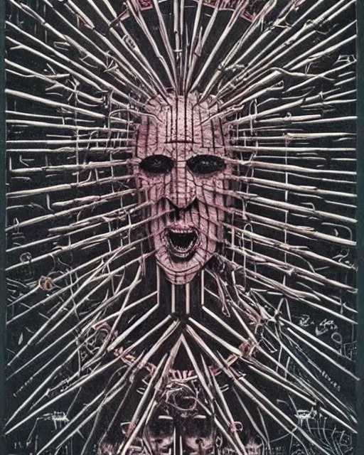 Image similar to Hellraiser movie poster by HR Giger