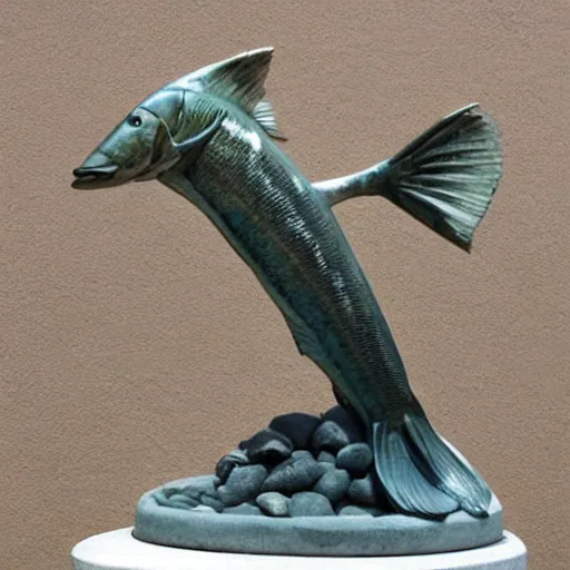 Image similar to fish, but it is a beautiful statue