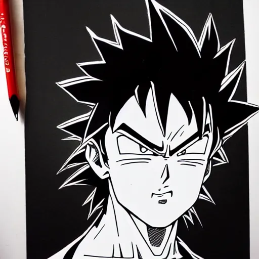 Goku Super Sayan Dragonballs Original Pencil Artworksize  Etsy New  Zealand