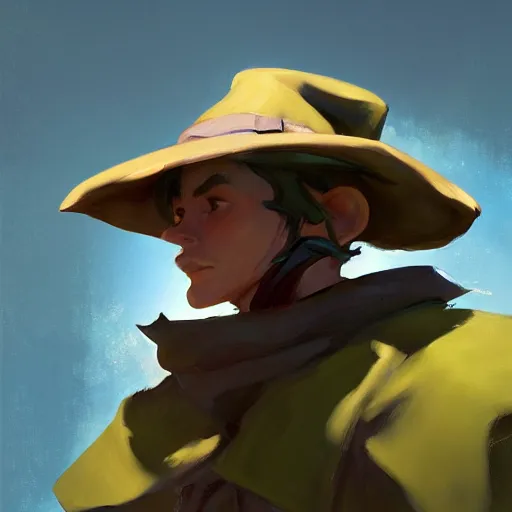 Image similar to greg manchess portrait painting of snufkin as overwatch character, medium shot, asymmetrical, profile picture, organic painting, nebula, matte painting, bold shapes, hard edges, street art, trending on artstation, by huang guangjian and gil elvgren and sachin teng