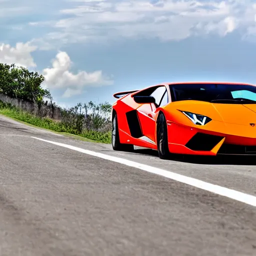 Prompt: mr beast driving a lamborghini great photograph