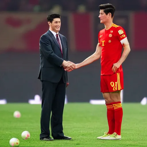 Image similar to robert lewandowski meeting mao zedong