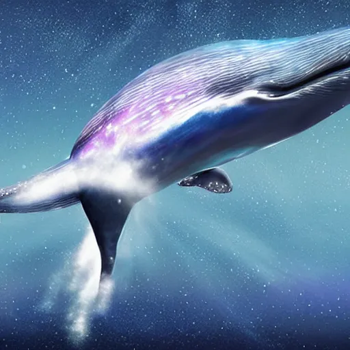 Image similar to photo realistic cosmic whale