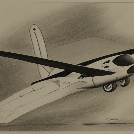 Prompt: drawing of an airplane by frank netter