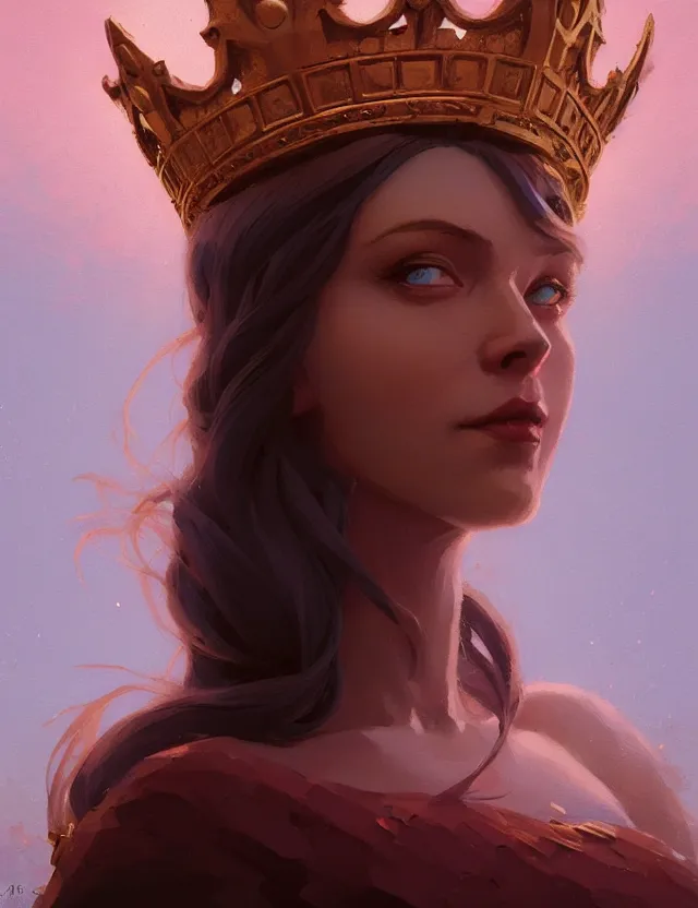 Prompt: close-up portrait of a goddess in crown, by Artem Chebokha by Anka Zhuravleva, Anato Finnstark and Alena Aenami, Angus McKie, Anton Fadeev, by Jesper Ejsing, by RHADS, Makoto Shinkai and Lois van baarle, ilya kuvshinov, rossdraws global illumination, octane render, unreal engine, cinematic counter light, high detail, octane render, 4k