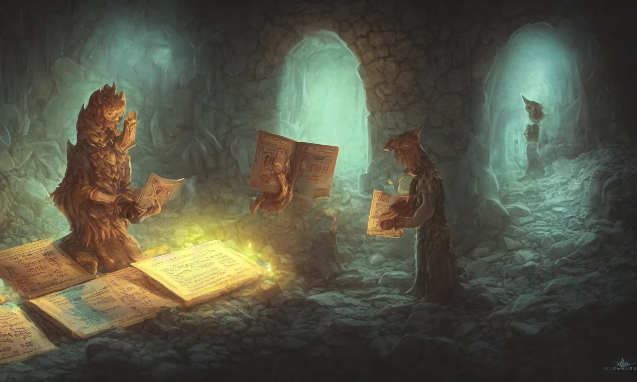 Prompt: kerberos realm, faked ticket close up, wizard reading a directory, nordic pastel colors, abandoned ruins, 3 d art, digital illustration, perfect lighting