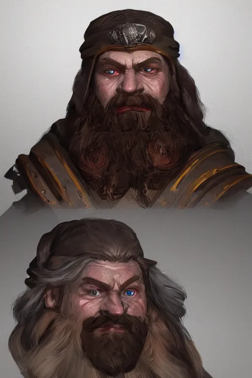 Image similar to a portrait of my next DND dwarf character , concept art, DND, trending on artstation 3D.