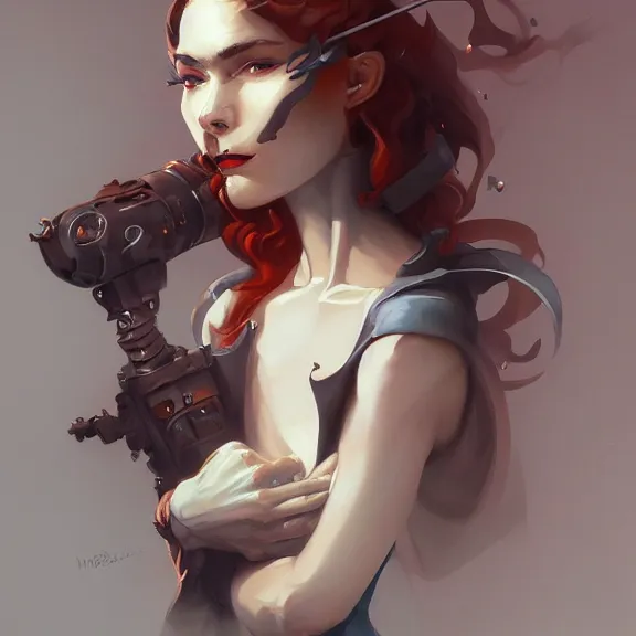 Image similar to a highly detailed portrait in the style of peter mohrbacher and in the style of michael whelan.