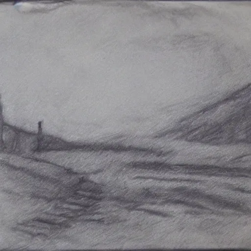 Image similar to charcoal sketch of no mans land