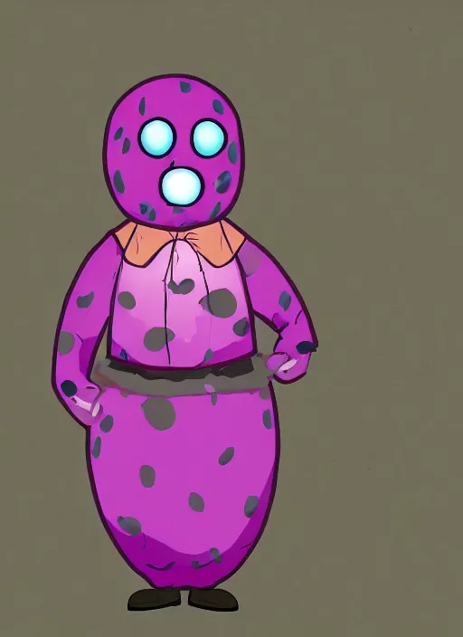 Prompt: Mr Blobby as a Dead by Daylight killer, character portrait