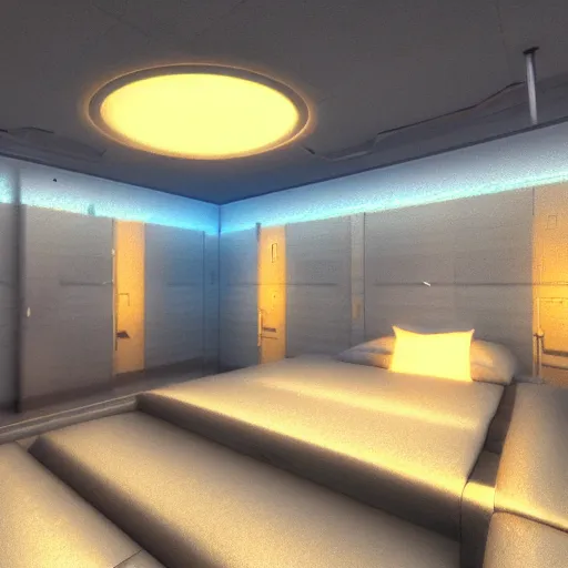 Prompt: futuristic virtual room, crisp, artstation, luxury, beautiful, dim painterly volumetric aquatic sunset lighting