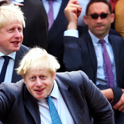 Image similar to boris johnson intertwined