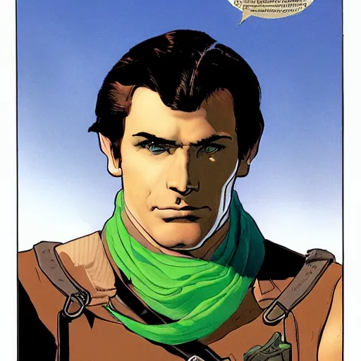 Image similar to a portrait of link in a scenic environment by chaykin, howard.