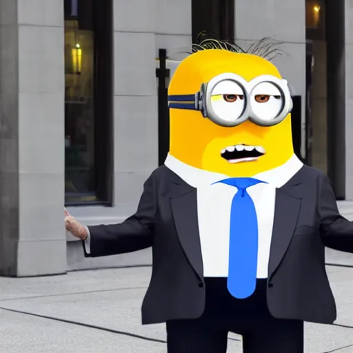 Image similar to Donald Trump as a minion