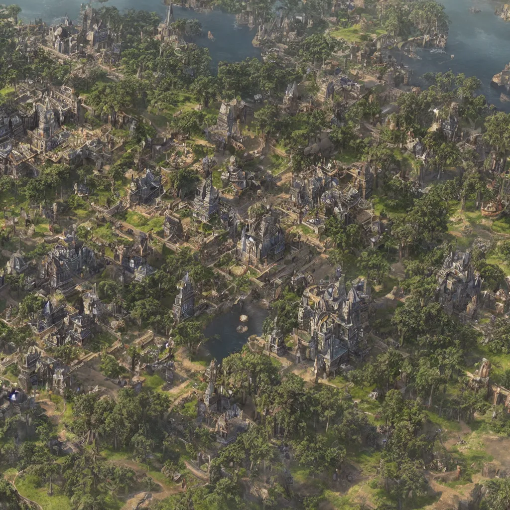 Image similar to A map of Civilization 5, video game, highly detailed, intricate, 8k render, by Greg Rutkowski