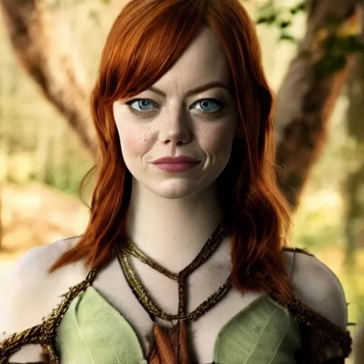 Image similar to emma stone as a wood elf